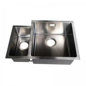 Classic Offset Double Bowl Stainless Steel Kitchen Sink
