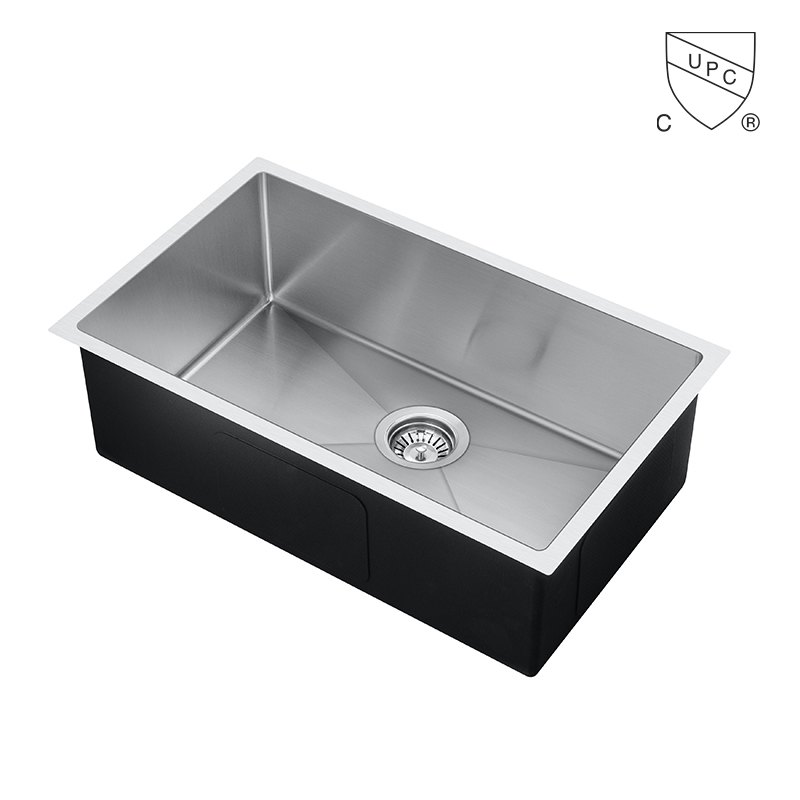 32 Inch Easy Cleaning Handmade Single Bowl Kitchen Sink