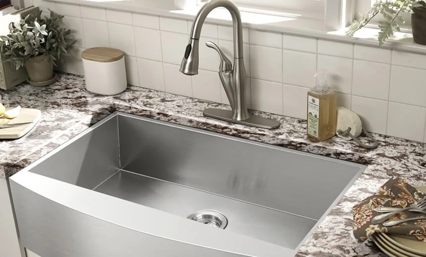 square stainless steel kitchen sink
