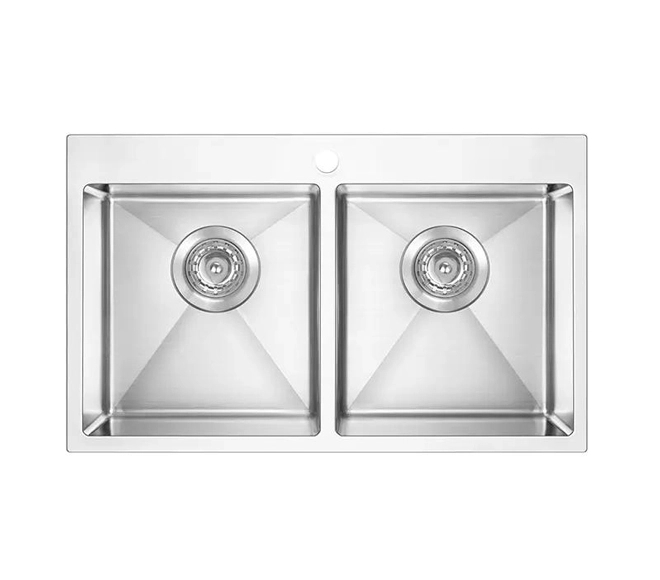 16 gauge stainless steel double bowl kitchen sink