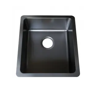 Radius 25 Design Stainless Steel Sink in Black Finish