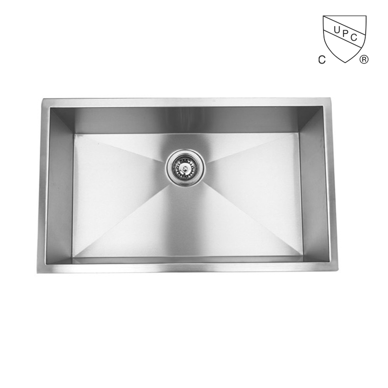 32 Inch Elegent Design Single Bowl Stainless Steel Kitchen Sink