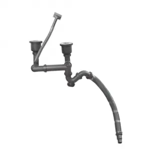 Strainer With Hard Pipe For Double Sinks