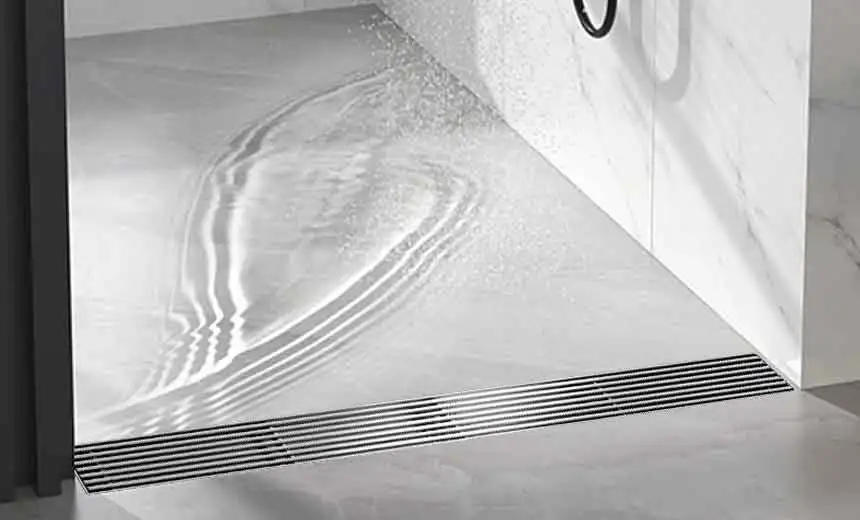 custom length linear shower drain