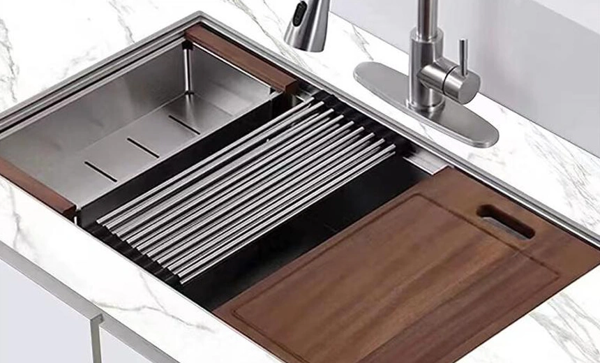 sink with workstation
