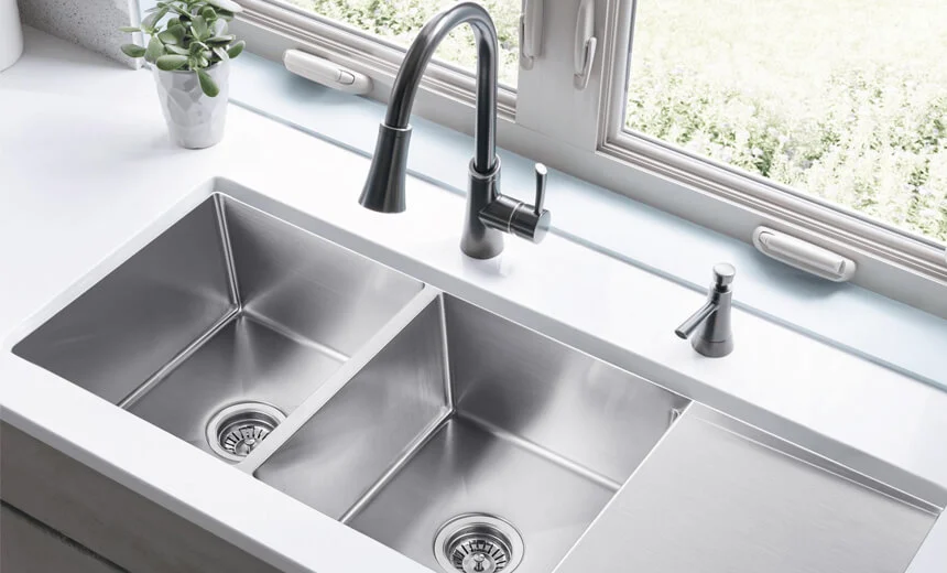 stainless sink with drainboard