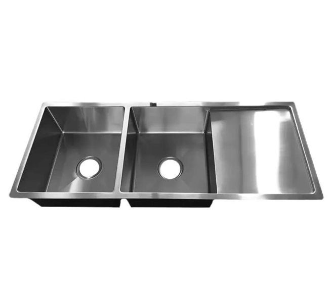 3 bay sink with drainboard