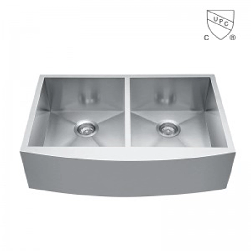 33 Inch 16 Gauge Double Bowl 5050 Stainless Steel Farmhouse Sink