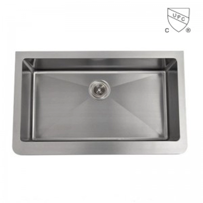 CUPC Straight Apron Front Stainless Steel Farmhouse Kitchen Sink